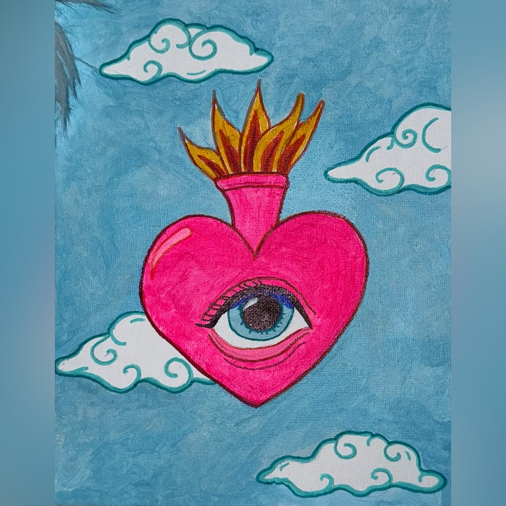 Mystical Sacred Heart Painting